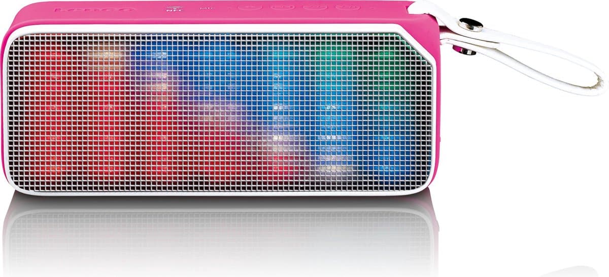 Lenco BT-191PK - Bluetooth Speaker Draadloos - Splashproof - Roze — afbeelding 1