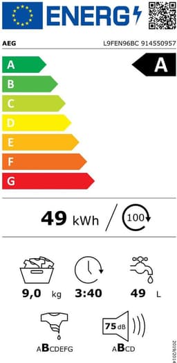 AEG SoftWater wasmachine L9FEN96BC — thumbnail 3