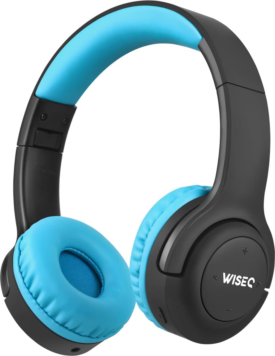 WiseQ HERO Kinderkoptelefoon – Draadloze Koptelefoon Kind met Bluetooth – 13dB Geluidsdempend – 38u batterij & Microfoon – Blauw & Zwart — afbeelding 1
