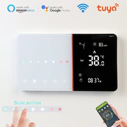 TechU™ Slimme Thermostaat Ease – Wit – Alleen voor Gas Boiler – App & Wifi – Google Home & Amazon Alexa – Persoonlijk programma instelbaar — thumbnail 1