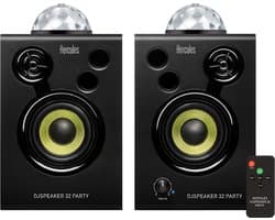 Hercules DJSpeaker 32 - Actieve 3" Studiomonitorset - 2x 15W RMS Speakers - Met LED-Partyverlichting