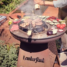 Lanterfant® Grillrooster Herman - Gietijzer - Hout - Draaibaar — thumbnail 2
