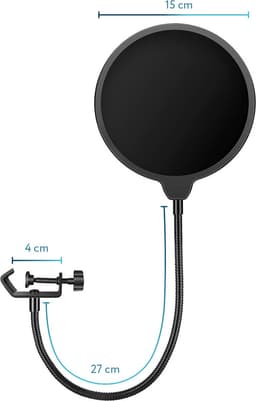 Pop Filter voor studio microfoons - Plopkap popfilter Dubbellaags — thumbnail 5