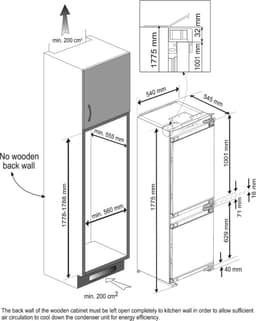 Beko BCNA275E4FN koel-vriescombinatie Ingebouwd 254 l E Wit — thumbnail 4