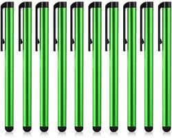 NLB 10 x Groene Stylus pen universeel - touchscreen pen - universele stylus voor smartphone & Tablet - styluspennen - tabletpen - Laptoppen