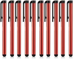 NLB 10 x Rode Stylus pen universeel - touchscreen pen - universele stylus voor smartphone & Tablet - styluspennen - tabletpen - Laptoppen