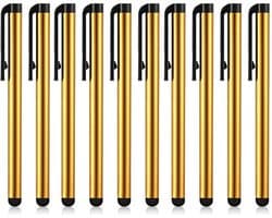 NLB 10 x Licht Goude Stylus pen universeel - touchscreen pen - universele stylus voor smartphone & Tablet - styluspennen - tabletpen - Laptoppen