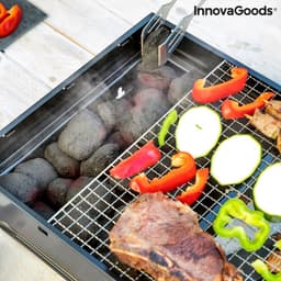 Opvouwbare BBQ -Draagbare opvouwbare grill met rooster -Portable Vouw Barbecue - Festival BBQ - Camping - Tafel - Zomer - Rechthoekig  - Zwart — thumbnail 2