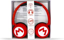 Super Mario - Mario logo - draadloze kinderkoptelefoon - volumebegrenzing - lange batterijduur - microfoon - opvouwbaar - bluetooth — thumbnail 2