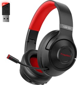 Fuegobird UG-01 - 2.4GHz Draadloze Gaming Headset - RGB - Bluetooth koptelefoon met microfoon - Multiplatform - Geschikt voor Nintendo Switch/PS4/PS5/PC - Zwart Rood — thumbnail 1