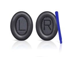 Set Oorkussens voor Bose Koptelefoon met installatie gereedschap - Zwart - QuietComfort 35 - QC35II - QC35 - QC25 - QC15 - QC2 - Soundtrue - Soundlink Around-Ear II AE2