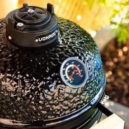 VONROC - BBQ - Kamado - 13" - Met beschermhoes, plate setter & onderstel - Houtskoolbarbecue – Keramisch — thumbnail 4