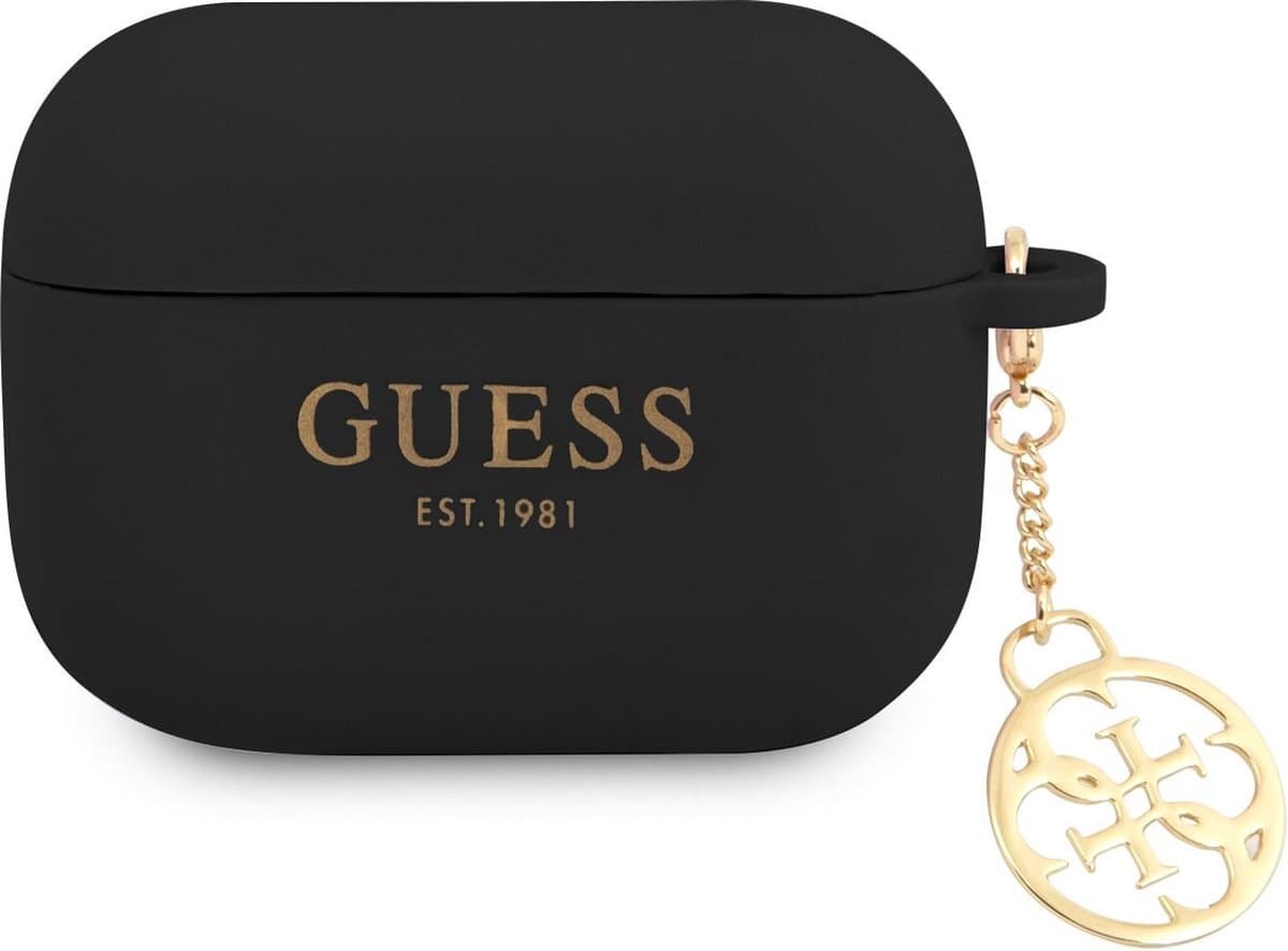 Guess Charms Silicone Case voor Apple Airpods Pro 1 (1e generatie) - Zwart — afbeelding 1