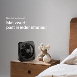 AirKing - Tafelventilator - Zwart - Ventilator met 2 snelheidsstanden 35 dB - Bureau ventilator 18 cm diameter — thumbnail 5
