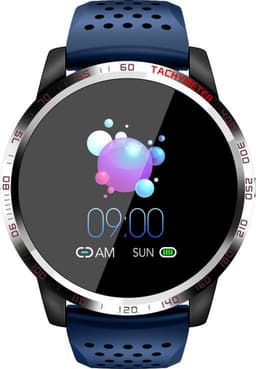 Belesy® Tachy - Smartwatch Dames - Smartwatch Heren - Horloge - 1.3 inch - Kleurenscherm - Stappenteller - Bloeddruk - Hart ECG - Mutli sport - Zilver - Blauw - Siliconen - Moederdag — thumbnail 4