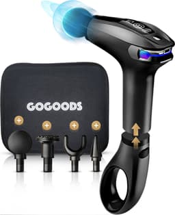 GoGoods® Massage Gun Mini - Luxe Massage Pistool - Met Verlengstuk - 45db - Draadloos - 8 Standen - 4 Opzetstukken - Incl. Koffer — thumbnail 1