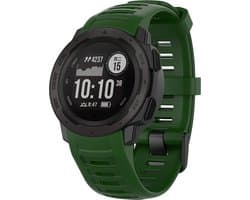 Strap-it Siliconen smartwatch bandje - geschikt voor Garmin Instinct 1 / Garmin Instinct 2 - groen