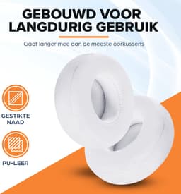 Oorkussens geschikt voor Beats By Dr. Dre Solo 2.0/3.0 wireless - Koptelefoon oorkussens voor Beats Solo wit — thumbnail 3