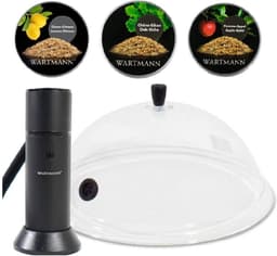 Rookpistool Deluxe Set - Smoking Gun - Stolp - 3 Smaken Rookmot - Koud Roken - Foodsmoker - Cold Smoke - Rookapparaat - Eik, Appel en Citroen - Mat Zwart — thumbnail 1