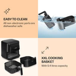 AeroVital Deluxe heteluchtfriteuse 1700 watt 5,4 liter edelstaal — thumbnail 6