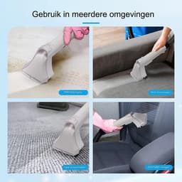 Vlekkenreiniger - Tapijtreiniger - Reinigingsmachine - Draagbare Nat- en Droogzuiger - non-onafhankelijke tank voor Stoffen Banken/Gordijnen/Kussens - Tapijtreiniger Stofzuiger - Bankreiniger - met Extra Borstels — thumbnail 4