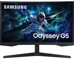 Samsung Odyssey G5 LS27CG552EUXEN - QHD Curved Gaming Monitor - 165hz - 27 inch — afbeelding 1