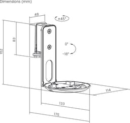 Muurbeugel voor Sonos Era 100 - Draai- en kantelbaar Zwart — thumbnail 2