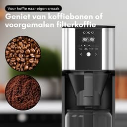 COOK-IT Koffiemachine met Bonen en Filterkoffie - Coffee Machine - Koffiezetapparaat met Display en Timer — thumbnail 2