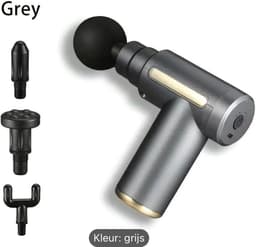 Melissa Massage Pistool - Massage Gun - Oplaadbaar via USB - LED display - 4 Massagekoppen inbegrepen - Massagepistool 16770048 - Zwart — thumbnail 4