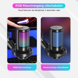 Strolox® Microfoon met arm - USB - gaming - RGB Condensatormicrofoon - met Mute-Knop, Popfilter, Microfoonarm - Luxe microfoon — thumbnail 6