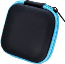 Oortjes opberg hoesje - Case - Etui - Organizer - Voor oordopjes en laadkabels - USB - Blauw — thumbnail 1