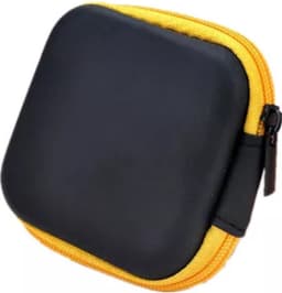 Oortjes opberg hoesje - Case - Etui - Organizer - Voor oordopjes en laadkabels - USB - Geel — thumbnail 1
