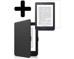 Hoes Geschikt voor Kobo Nia - E-reader Bescherm Hoesje Case Sleep Cover Met Screenprotector - Hoes Geschikt voor Kobo Nia Hoesje - Zwart