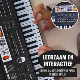 SEZGoods Elektrische Piano - 61 Toetsen - Piano Keyboard - Digitale Piano - Keyboard Piano - Kinder Keyboard — thumbnail 5