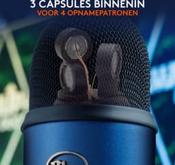 Blue Microphones Yeti - Microfoon - USB - Studiokwaliteit Streaming en Recording - Blauw — thumbnail 4