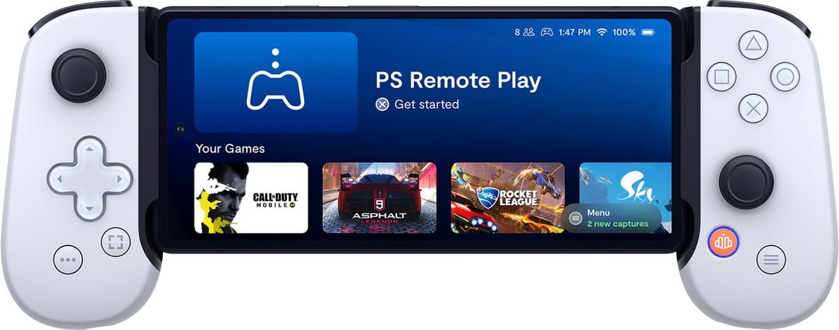 Backbone One - PlayStation-editie (USB-C) – Mobiele Controller voor iPhone 15-serie en Android (2nd Gen) - Wit — afbeelding 1