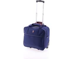 Gladiator Metro Handbagage Laptop Trolley - Underseater 40x36x20 cm - 14 inch Laptopvak - Lichtgewicht Reistas met Wielen - 39 Liter - Blauw