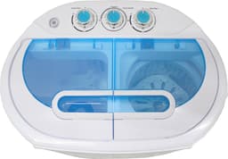 Lowander mini wasmachine - Met centrifuge en dubbele trommel - Campingwasmachine - 5KG - Wit — thumbnail 3