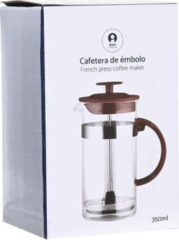 Cafetiere French Press koffiezetter - 350 ml - bamboe - Koffiezetapparaat voor verse koffie - 16 x 9 x 18 cm — thumbnail 5