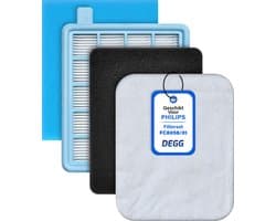 DEGG® - Filterset Geschikt Voor Philips PowerPro Compact en PowerPro Active - Vervangt Philips FC8058/01 - Replacement Kit - Allergie Filter - Stofzuigerfilter - 2x Motorfilter & 2x Uitblaasfilter