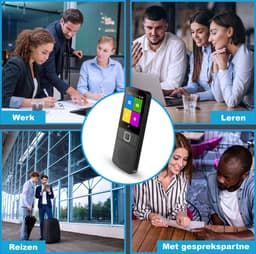 TibaGoods - Vertaalcomputer - Vertaal Apparaat - Zwart - Slimme Vertaler - 137+ Talen - Draagbare Vertaler - Lange Batterijduur — thumbnail 3