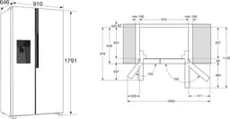 ETNA AKV578IZWA - Amerikaanse koelkast - Water- en ijsdispenser met reservoir - No Frost - Zwart — thumbnail 16