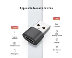 USB C naar USB Adapter - USB-C naar USB convertor - opzetstuk - USB 3.0 to USB C HUB - pc - laptop - USB C naar USB A female - Usb c