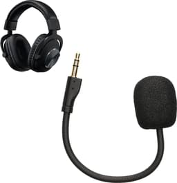 kwmobile microfoon voor gaming headset - geschikt voor Logitech G Pro X - 10 cm - In zwart — thumbnail 1