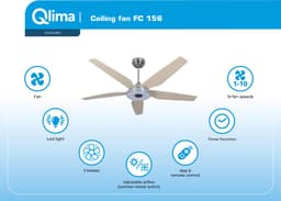 Qlima FC 156 (brushed nickel) — thumbnail 2