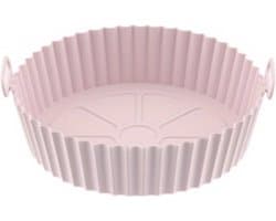 Airfryer Siliconen Bakje - Herbruikbaar - 20,5CM - Roze
