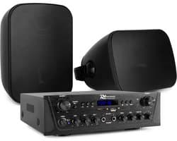Geluidsinstallatie met Bluetooth - PV220BT 2-zone versterker audio + 2 BD50B opbouw speakers - 5''
