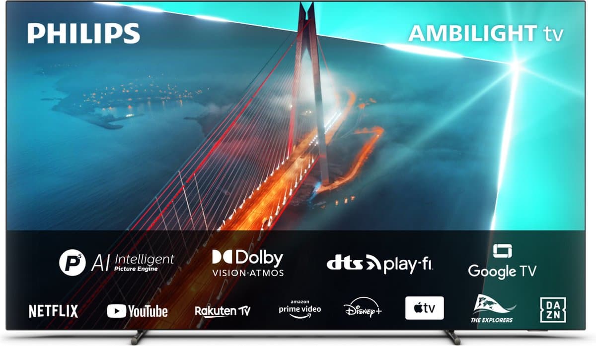 Philips OLED 55OLED708 4K Ambilight-TV - Smart TV — afbeelding 1