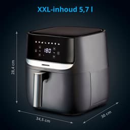 MEDION Airfryer MD10532 - 5,7 L - ca. 1700 W - 9 programma’s - Zwart — thumbnail 8