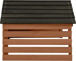 vidaXL - Overkapping - voor - grasmaaier - 78x74x54 - cm - vurenhout - zwart - bruin — thumbnail 5